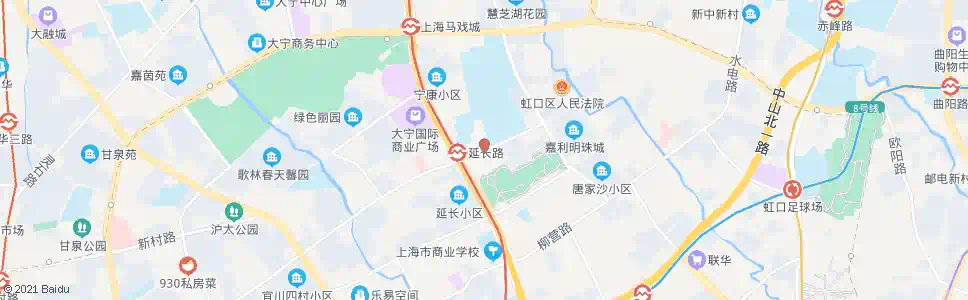 上海延长路广延路_公交站地图_上海公交_妙搜公交查询2025