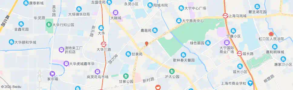 上海广中西路沪太路_公交站地图_上海公交_妙搜公交查询2025