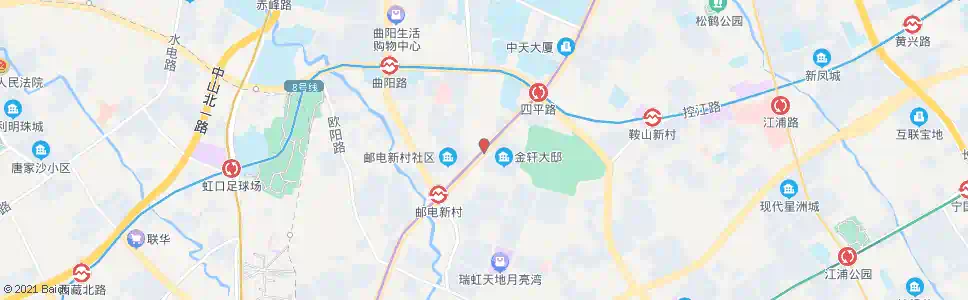 上海四平路密云路_公交站地图_上海公交_妙搜公交查询2025