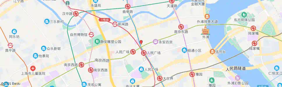上海南京西路西藏中路_公交站地图_上海公交_妙搜公交查询2025