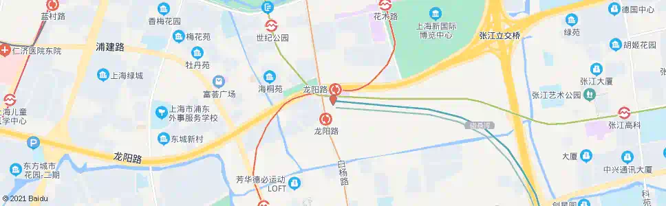 上海龙阳路站_公交站地图_上海公交_妙搜公交查询2025