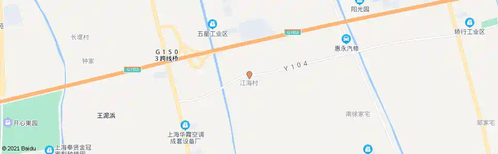 上海江海村_公交站地图_上海公交_妙搜公交查询2025
