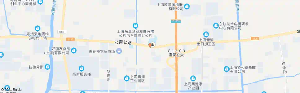上海北青公路香花桥东路(招呼站)_公交站地图_上海公交_妙搜公交查询2025