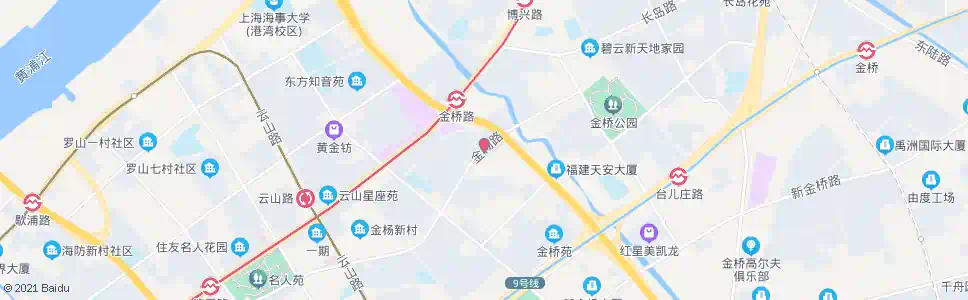 上海金杨路金桥路_公交站地图_上海公交_妙搜公交查询2025