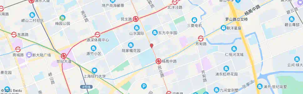 上海民生路灵山路_公交站地图_上海公交_妙搜公交查询2025