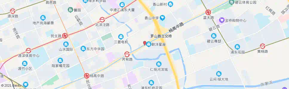 上海杨高中路崮山路_公交站地图_上海公交_妙搜公交查询2025