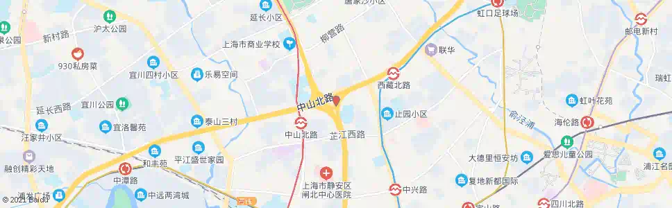上海中山北路(北区汽车站)_公交站地图_上海公交_妙搜公交查询2025