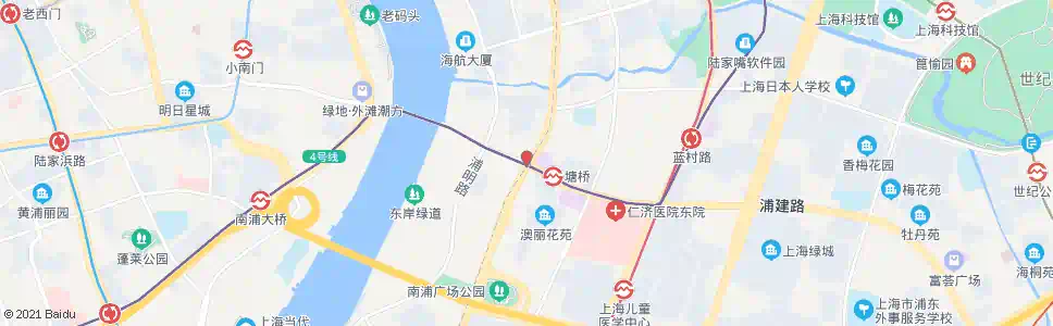 上海浦建路浦东南路(招呼站)_公交站地图_上海公交_妙搜公交查询2025
