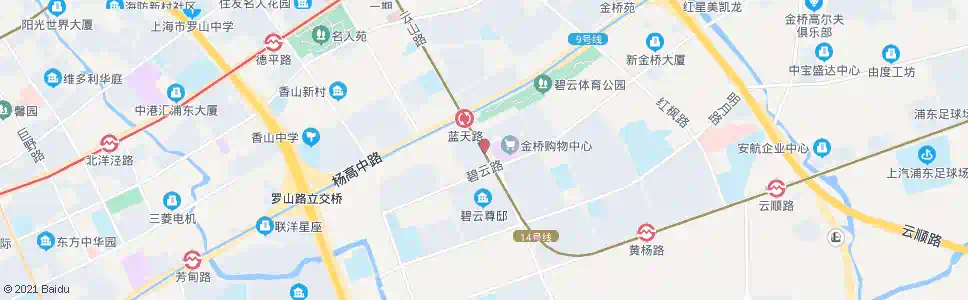 上海云山路碧云路_公交站地图_上海公交_妙搜公交查询2025