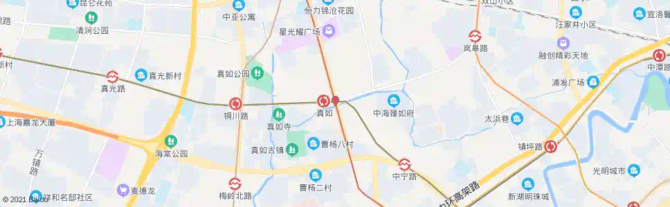 上海真如站_公交站地图_上海公交_妙搜公交查询2025