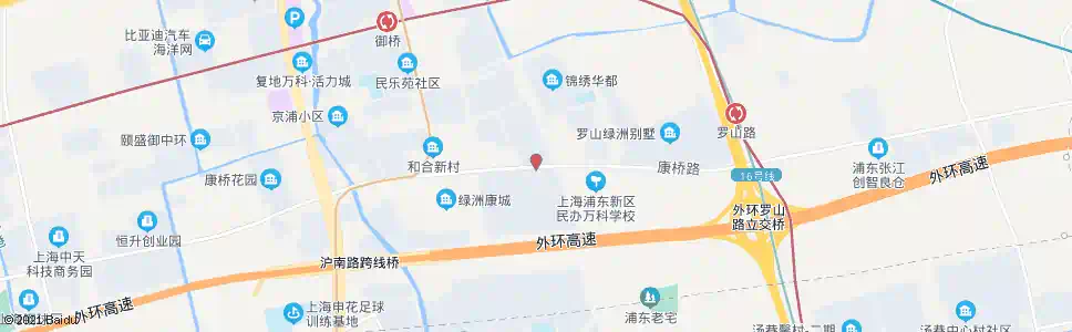 上海康桥路御秀路_公交站地图_上海公交_妙搜公交查询2025