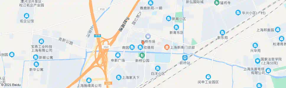 上海新南街新中街_公交站地图_上海公交_妙搜公交查询2025