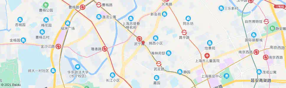 上海余姚路武宁南路_公交站地图_上海公交_妙搜公交查询2025
