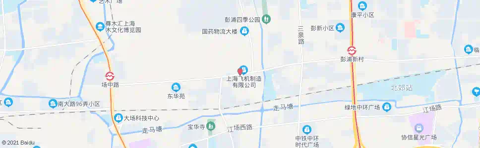 上海场中路少年村路_公交站地图_上海公交_妙搜公交查询2025