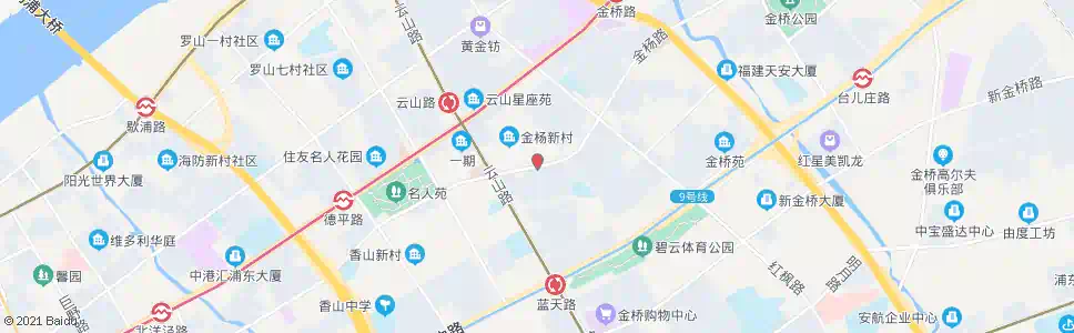 上海金杨路云山路_公交站地图_上海公交_妙搜公交查询2025