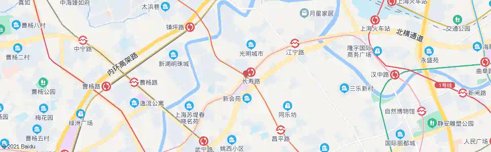 上海常德路长寿路_公交站地图_上海公交_妙搜公交查询2025