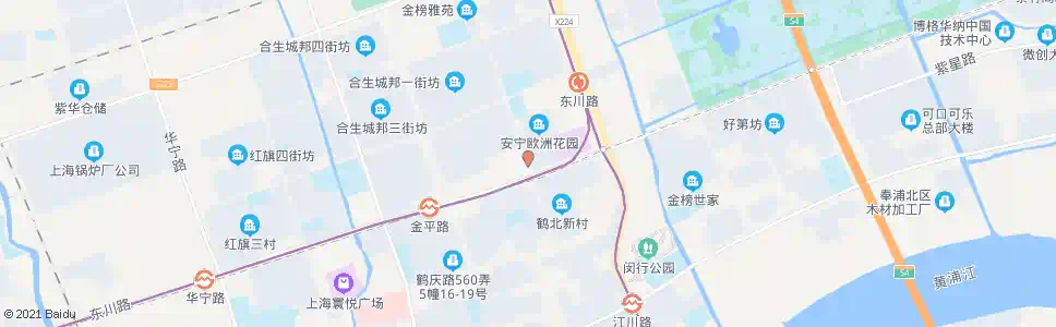 上海安宁路东川路_公交站地图_上海公交_妙搜公交查询2025