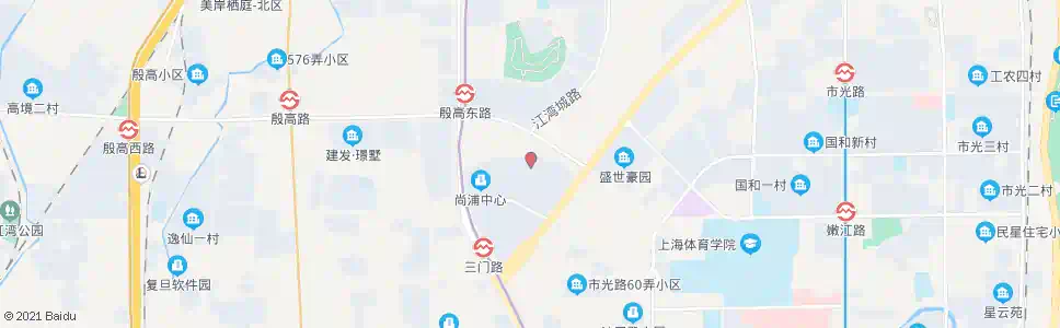 上海江湾城路民府路_公交站地图_上海公交_妙搜公交查询2025