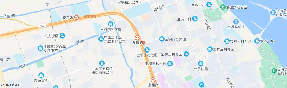 上海友谊路同济路_公交站地图_上海公交_妙搜公交查询2025