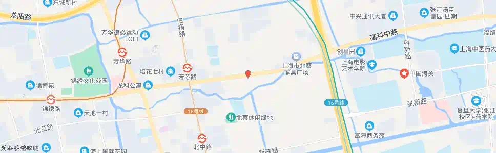 上海中界(高科西路镇中心路)_公交站地图_上海公交_妙搜公交查询2025