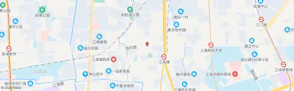 上海新市北路场中路_公交站地图_上海公交_妙搜公交查询2025