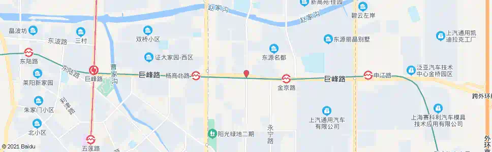 上海金高路巨峰路_公交站地图_上海公交_妙搜公交查询2025
