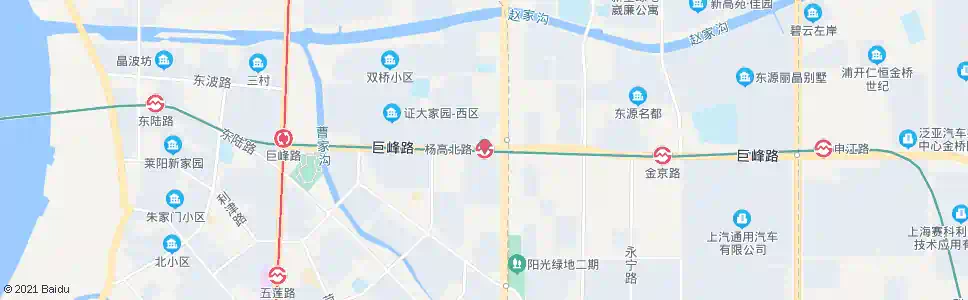 上海杨高北路站_公交站地图_上海公交_妙搜公交查询2025