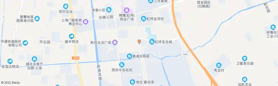 上海华志路新府中路_公交站地图_上海公交_妙搜公交查询2025