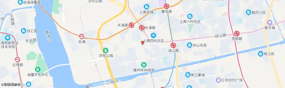上海长清路成山路_公交站地图_上海公交_妙搜公交查询2025