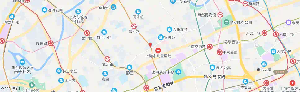 上海常德路新闸路_公交站地图_上海公交_妙搜公交查询2025