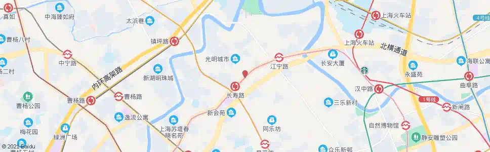 上海西康路长寿路_公交站地图_上海公交_妙搜公交查询2025