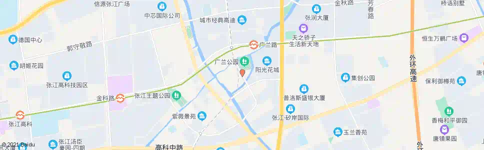 上海张江中学_公交站地图_上海公交_妙搜公交查询2025