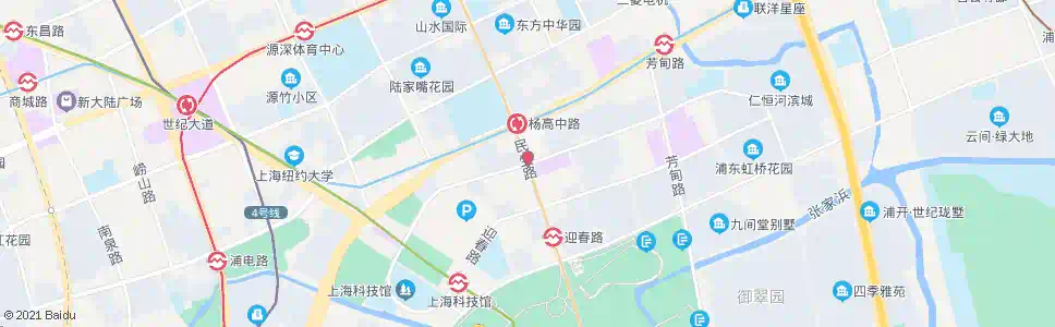 上海丁香路民生路_公交站地图_上海公交_妙搜公交查询2025