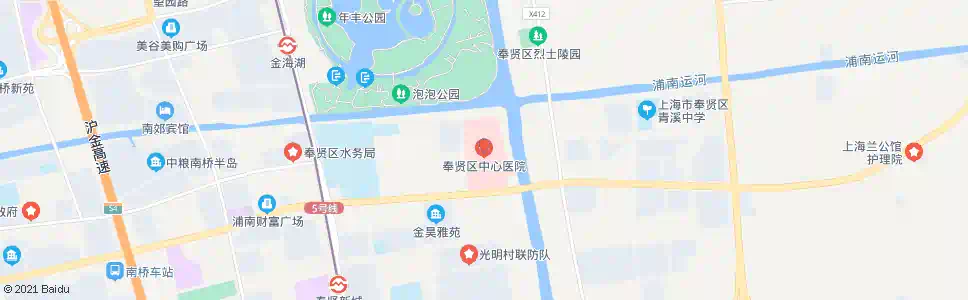 上海奉贤中心医院_公交站地图_上海公交_妙搜公交查询2025
