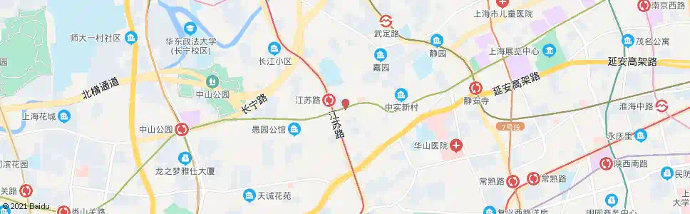 上海愚园路江苏路_公交站地图_上海公交_妙搜公交查询2025