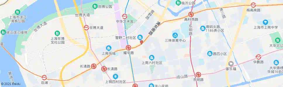 上海浦东南路洪山路_公交站地图_上海公交_妙搜公交查询2025