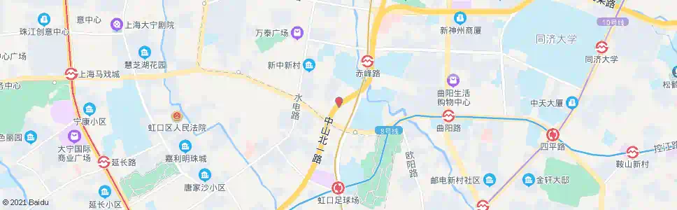 上海中山北一路广中路_公交站地图_上海公交_妙搜公交查询2025