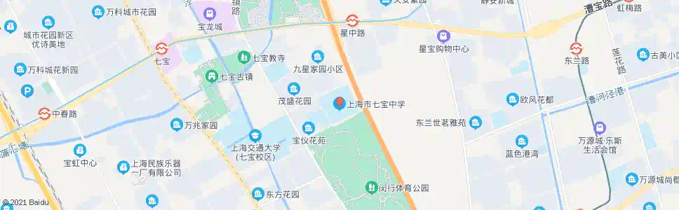 上海七宝中学_公交站地图_上海公交_妙搜公交查询2025