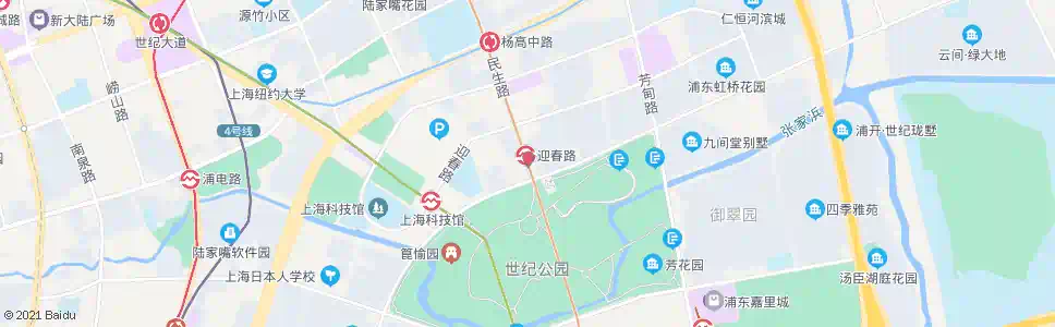上海民生路锦绣路(世纪公园)_公交站地图_上海公交_妙搜公交查询2025