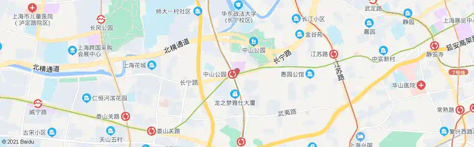 上海中山公园地铁站_公交站地图_上海公交_妙搜公交查询2025