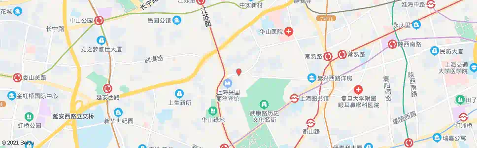 上海华山路复兴西路_公交站地图_上海公交_妙搜公交查询2025