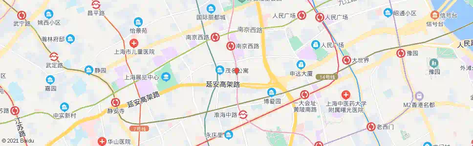 上海石门一路(下客站)_公交站地图_上海公交_妙搜公交查询2025