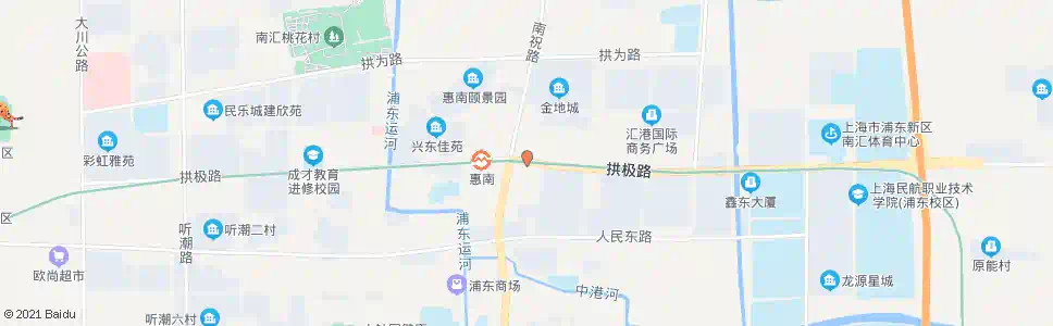 上海南祝路拱极路站_公交站地图_上海公交_妙搜公交查询2025