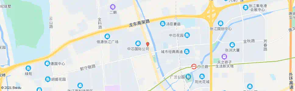 上海张江路郭守敬路_公交站地图_上海公交_妙搜公交查询2025