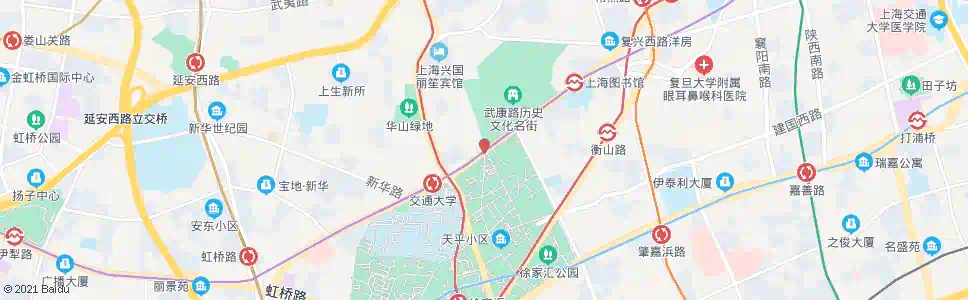 上海天平路淮海中路_公交站地图_上海公交_妙搜公交查询2025