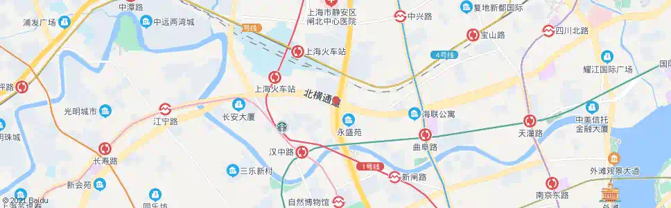 上海天目中路共和新路_公交站地图_上海公交_妙搜公交查询2025