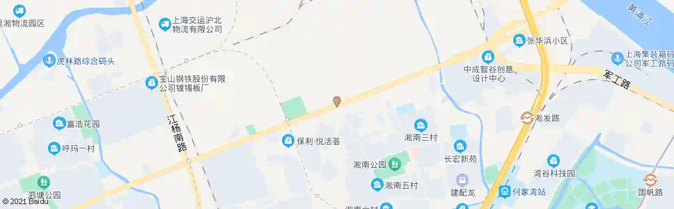 上海长江西路长江南路_公交站地图_上海公交_妙搜公交查询2025