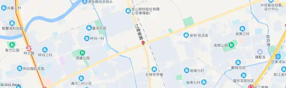 上海江杨南路长江西路_公交站地图_上海公交_妙搜公交查询2025
