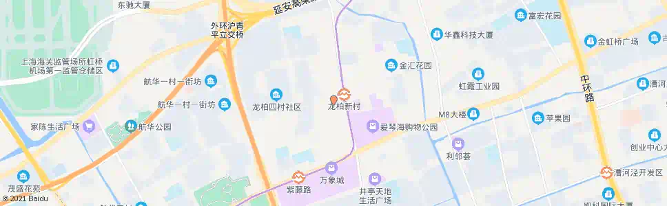 上海青杉路虹井路_公交站地图_上海公交_妙搜公交查询2025