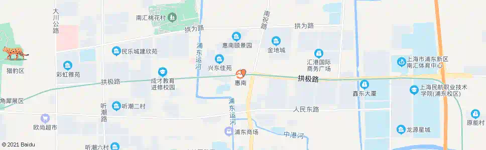 上海拱极路南祝路(惠南站)_公交站地图_上海公交_妙搜公交查询2025